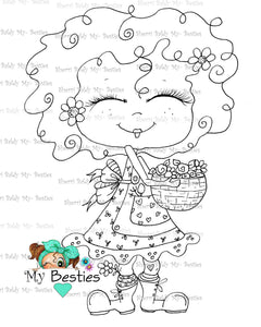 INSTANT DOWNLOAD Digital Digi Stamps Big Eye Big Head Dolls Digi "Fancy Francie " IMG 001 11 By Sherri Baldy