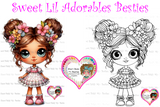 INSTANT DOWNLOAD Digital Digi Stamps & Color Printable~ Big Eye Big Head Dolls Digi "LIL Adorables Besties" IMG 001 12 By Sherri Baldy