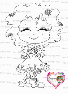 INSTANT DOWNLOAD Digital Digi Stamps Big Eye Big Head Dolls Digi "Fancy Francie " IMG 002 6 By Sherri Baldy