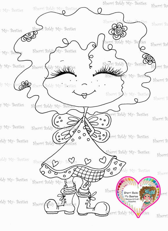 INSTANT DOWNLOAD Digital Digi Stamps Big Eye Big Head Dolls Digi 