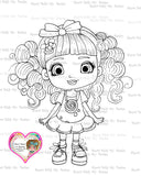 INSTANT DOWNLOAD Digital Digi Stamps & Color Printable~ Big Eye Big Head Dolls Digi "LIL Adorables Besties" IMG 002 7  By Sherri Baldy