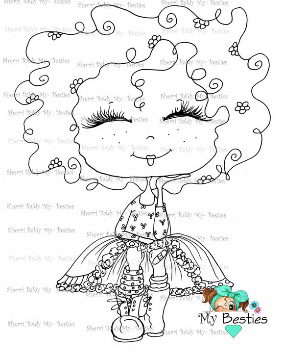 INSTANT DOWNLOAD Digital Digi Stamps Big Eye Big Head Dolls Digi 