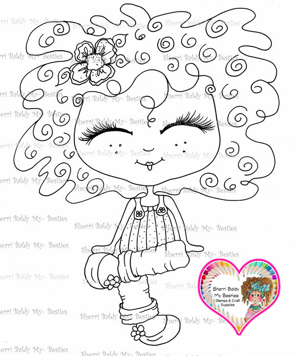 INSTANT DOWNLOAD Digital Digi Stamps Big Eye Big Head Dolls Digi 