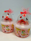 Besties Slime Co. "Sweet Strawberry Bestie" SLIME! With Bubble Goodie Filled Topper.