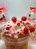 Besties Slime Co. "Sweet Strawberry Bestie" SLIME! With Bubble Goodie Filled Topper.