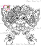 INSTANT DOWNLOAD Digital Digi Stamps & Color Printable~ Big Eye Big Head Dolls Digi "Besties Steampunk Darlings Doll 13 " By Sherri Baldy