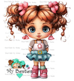 INSTANT DOWNLOAD Digital Digi Stamps & Color Printable~ Big Eye Big Head Dolls Digi "LIL Adorables Besties" IMG 003 5 By Sherri Baldy