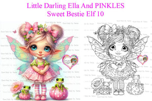 INSTANT DOWNLOAD Digital Digi Stamps & Color Printable~ Big Eye Big Head Dolls Digi "Little Darling Ella And PINKLES Sweet Bestie Elf 10 By Sherri Baldy