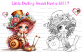 INSTANT DOWNLOAD Digital Digi Stamps & Color Printable~ Big Eye Big Head Dolls Digi "Little Darling Sweet Bestie Elf 17   By Sherri Baldy