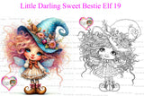 INSTANT DOWNLOAD Digital Digi Stamps & Color Printable~ Big Eye Big Head Dolls Digi "Little Darling Sweet Bestie Elf 19"  By Sherri Baldy