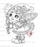 INSTANT DOWNLOAD Digital Digi Stamps & Color Printable~ Big Eye Big Head Dolls Digi "Little Darling Sweet Bestie Elf 7 By Sherri Baldy