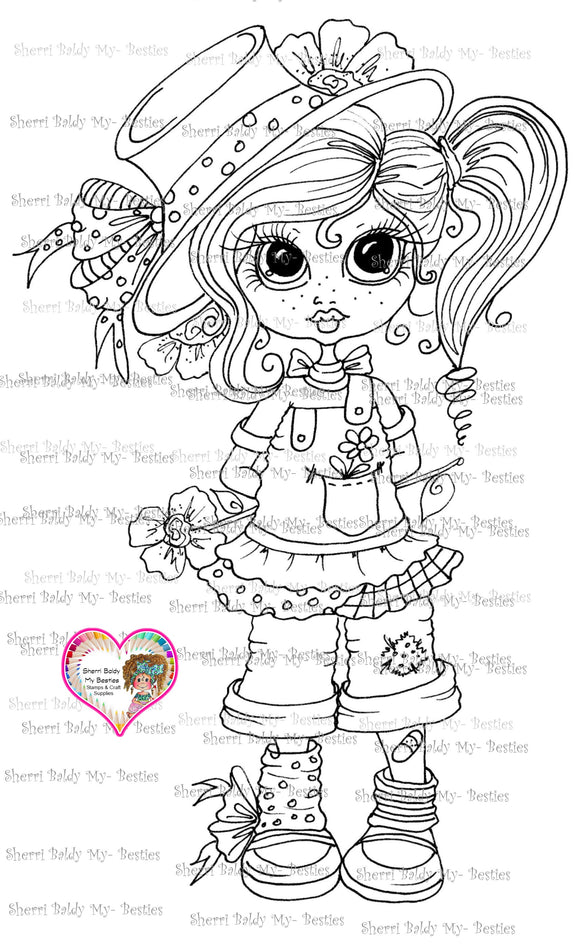 INSTANT DOWNLOAD Digital Digi Stamps Big Eye Big Head Dolls Digi 