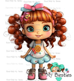 INSTANT DOWNLOAD Digital Digi Stamps & Color Printable~ Big Eye Big Head Dolls Digi "LIL Adorables Besties" IMG 002 7  By Sherri Baldy