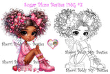 INSTANT DOWNLOAD Digital Digi Stamps & Color Printable~ Big Eye Big Head Dolls Digi "Sugar Plum Besties IMG#3 By Sherri Baldy