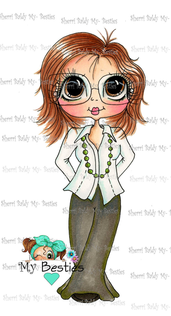 INSTANT DOWNLOAD Digital Digi Stamps Big Eye Big Head Dolls Digi 